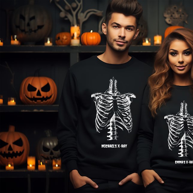 X-ray Rib Cage Funny Halloween Customize Sweatshirt (Creator Uploaded)