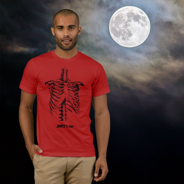 X-ray Rib Cage Funny Halloween Customize T-Shirt (Creator Uploaded)
