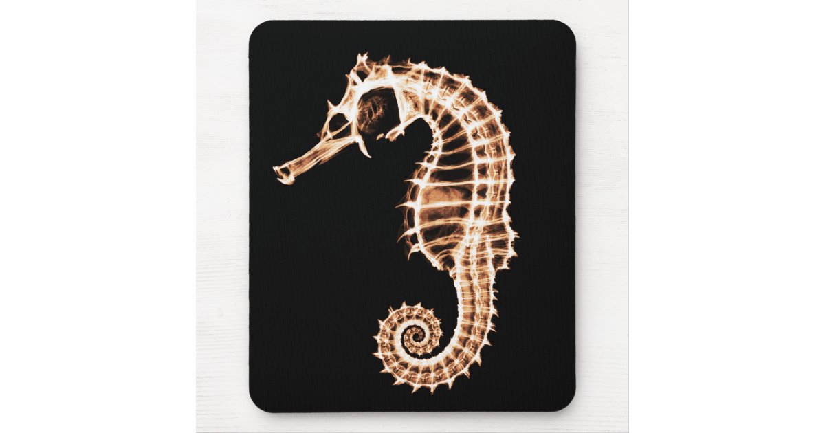 Majestic Seahorse Mousepad - Personalized Sea Horse Mouse Pad - Custom Printed Beach Theme Home Office Decor - Personalized Desk Accessory