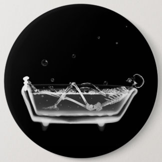 X-Ray Skeleton B&W Bath Time Button