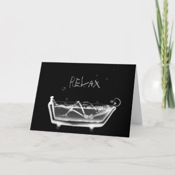 X-ray Skeleton B&w Bath Time Card by VoXeeD at Zazzle