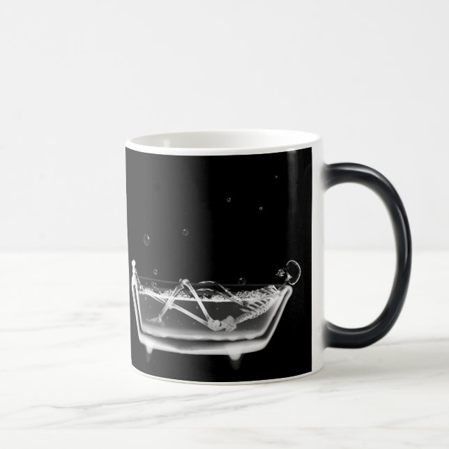 X-Ray Skeleton B&W Bath Time Coffee / Beer Mugs (Right)