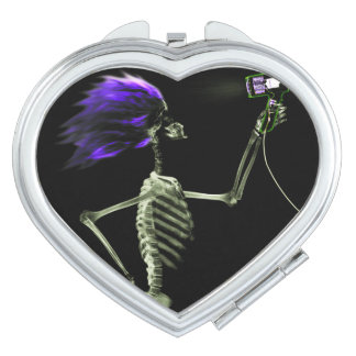 X-Ray Skeleton Blow Drying Hair Compact Mirror