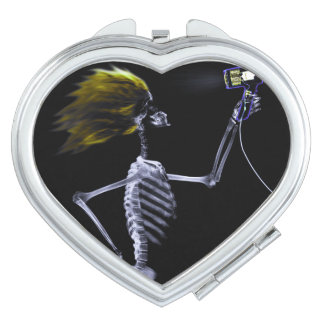 X-Ray Skeleton Blow Drying Hair Compact Mirror