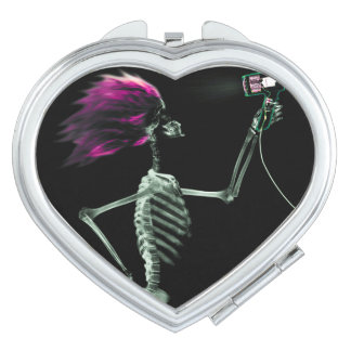 X-Ray Skeleton Blow Drying Hair Compact Mirror