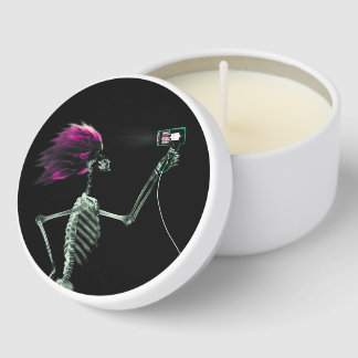 X-Ray Skeleton Blow Drying Hair Mini Candle Favors