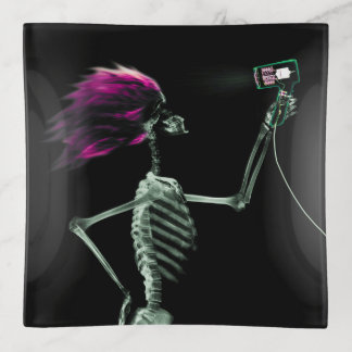 X-Ray Skeleton Blow Drying Hair Trinket Tray