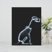 X-RAY SKELETON DOG SITTING - BLUE & BLACK (Standing Front)