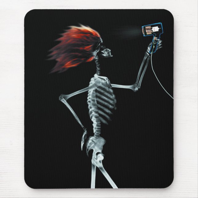 X-RAY SKELETON HAIR STYLING - ORIGINAL MOUSE PAD (Front)