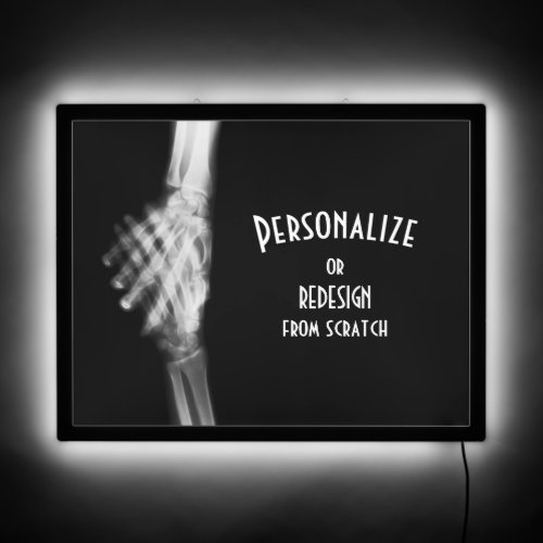 X_Ray Skeleton Helping Hand _ BW LED Sign