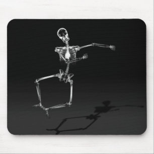 X-RAY SKELETON JOY LEAP B&W MOUSE PAD