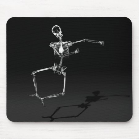 X-ray Skeleton Joy Leap B&w Mouse Pad
