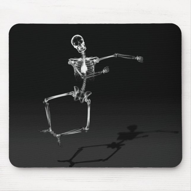 X-RAY SKELETON JOY LEAP B&W MOUSE PAD (Front)