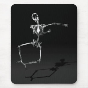 X-RAY SKELETON JOY LEAP - BLACK & WHITE MOUSE PAD