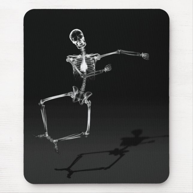 X-RAY SKELETON JOY LEAP - BLACK & WHITE MOUSE PAD (Front)