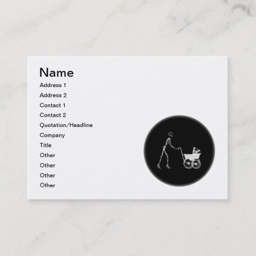 X-Ray Skeleton Mom &amp; Baby - Original B&amp;W Business Cards