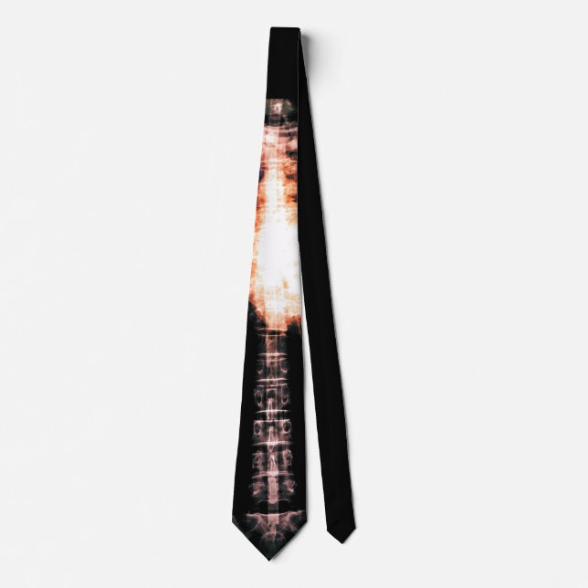 X-Ray Skeleton Ribs & Spine Neck Tie (Front)
