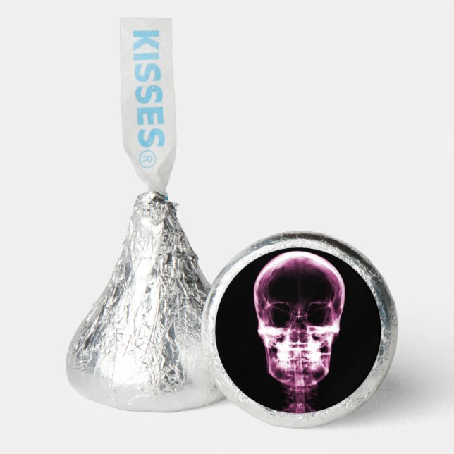 X-Ray Skeleton Skull - Pink Hershey®'s Kisses® (Front)