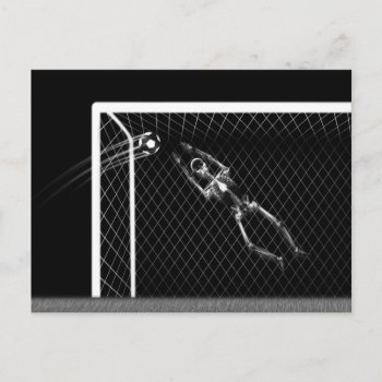 X-ray Skeleton Soccer Goalie B&w Postcard by VoXeeD at Zazzle