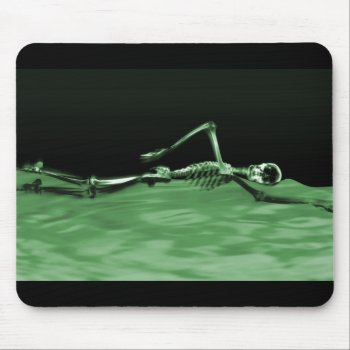 X-ray Skeleton Swimming - Green Mouse Pad by VoXeeD at Zazzle