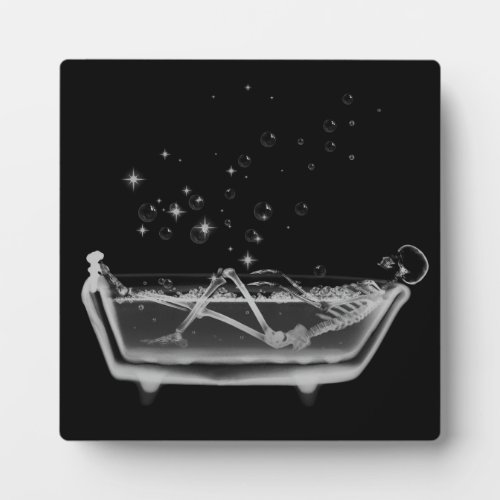 X_Ray Skeleton Taking Bath _ BW Plaque
