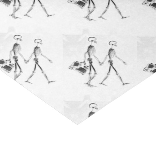 X_Ray Skeleton Tourist Couple Tissue Paper