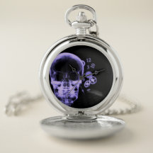 X-Ray Skull & Clock Parts - Purple