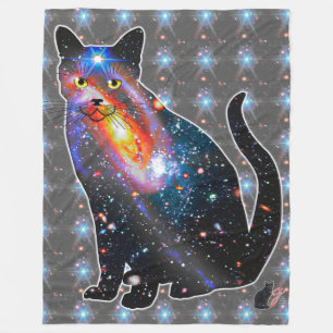 X-Ray Space In Cat Fleece Blanket