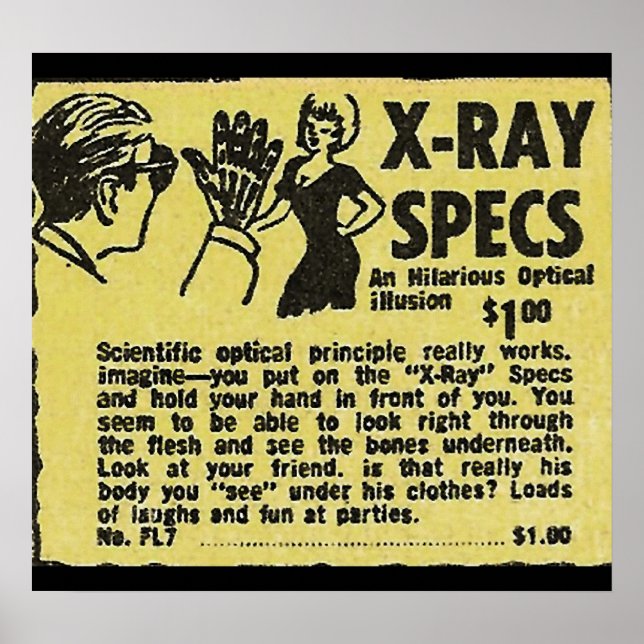 X-Ray Specs! See through clothes (kind of) Poster (Front)