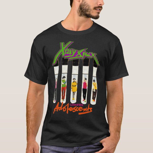 X-Ray Spex- Gernfree Adolescents- Retro 80'S Band T-Shirt (Front)