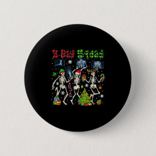 X-ray Squad Xmas Three Santa Reindeer Elf X-ray Sk Button