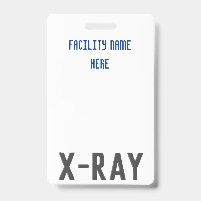 X-Ray Tech Badge Hanger (Front)
