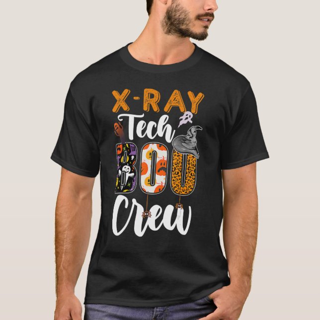 X-Ray Tech Boo Crew X-Ray Technician Halloween Mat T-Shirt (Front)