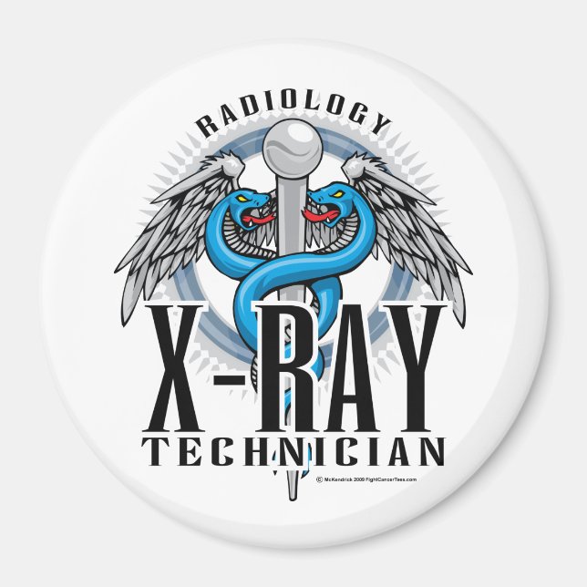 X-Ray Tech Caduceus Magnet (Front)