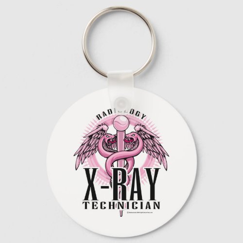 X_Ray Tech Pink Caduceus Keychain