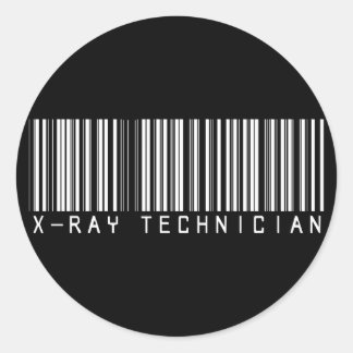 X-Ray Technician Bar Code Classic Round Sticker