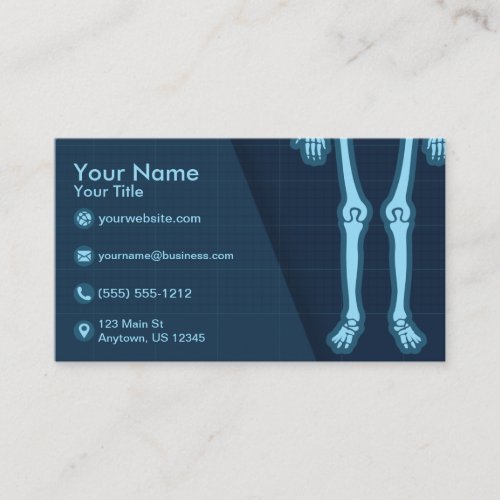 X_Ray Technician Orthopedic Rheumatologist Business Card