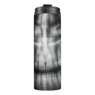 X-Ray Teeth Mouth Smile Black and White Thermal Tumbler