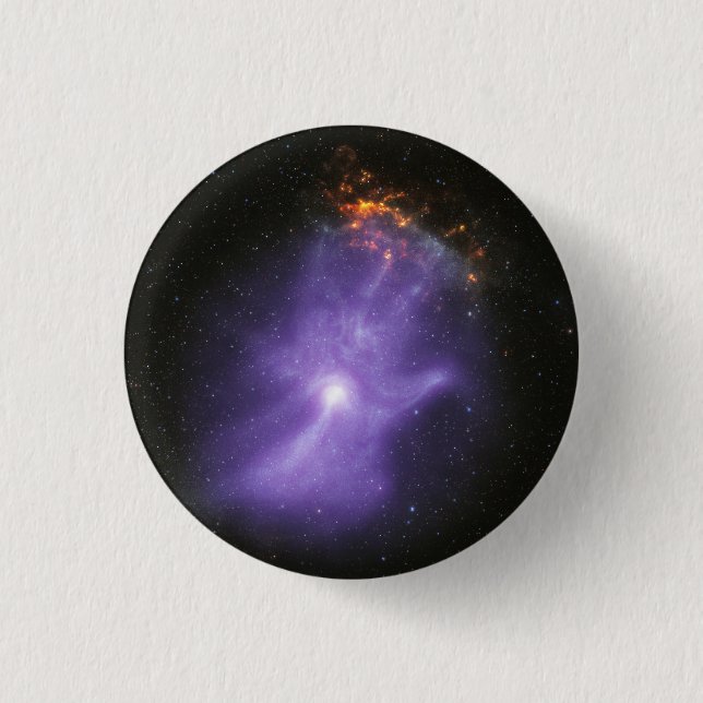 X-Ray Telescopes Ghostly Cosmic Hand Button (Front)