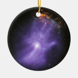 X-Ray Telescopes Ghostly Cosmic Hand Ceramic Ornament