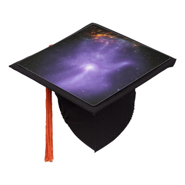 X-Ray Telescopes Ghostly Cosmic Hand Graduation Cap Topper (Angled)