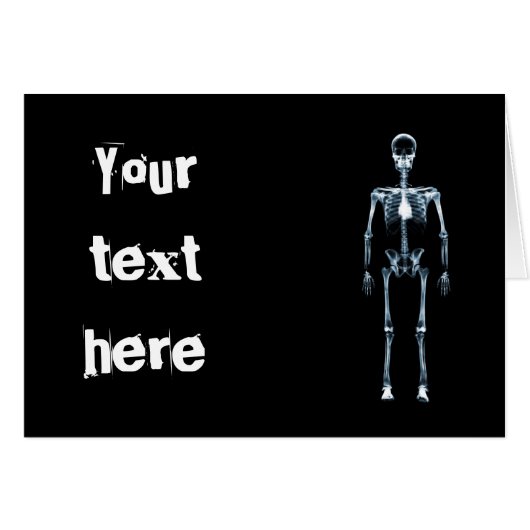 X-Ray Vision Blue Single Skeleton Cards (Front Horizontal)