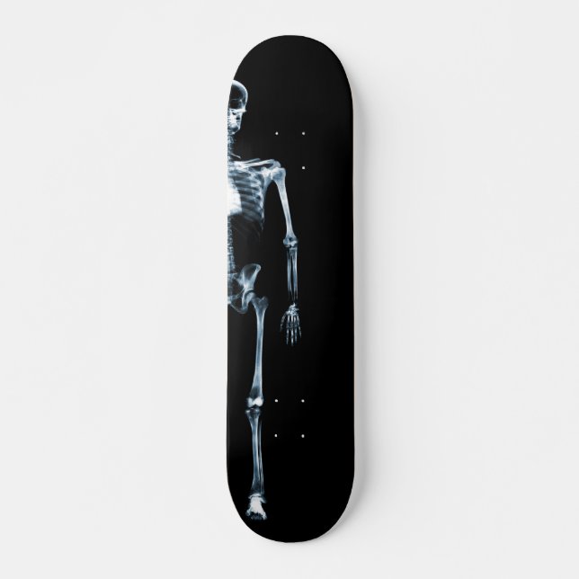 X-Ray Vision Blue Single Skeleton Skateboard Deck (Front)