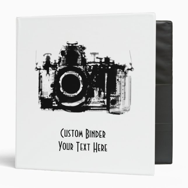 X-RAY VISION CAMERA - BLACK & WHITE 3 RING BINDER (Front/Inside)