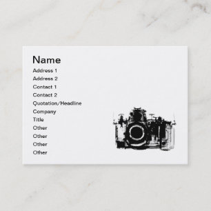 X-RAY VISION CAMERA - BLACK & WHITE BUSINESS CARD