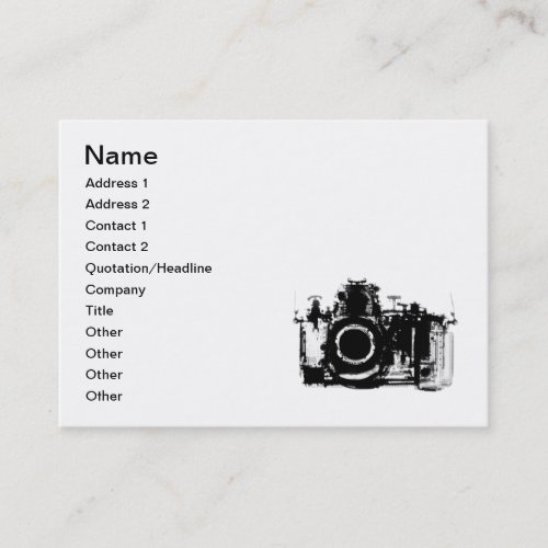 X_RAY VISION CAMERA _ BLACK  WHITE BUSINESS CARD