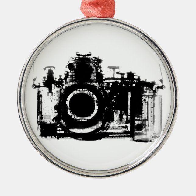 X-RAY VISION CAMERA - BLACK & WHITE METAL ORNAMENT (Front)