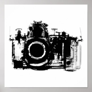 X-RAY VISION CAMERA - BLACK & WHITE POSTER
