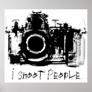 X-RAY VISION CAMERA - BLACK & WHITE POSTER