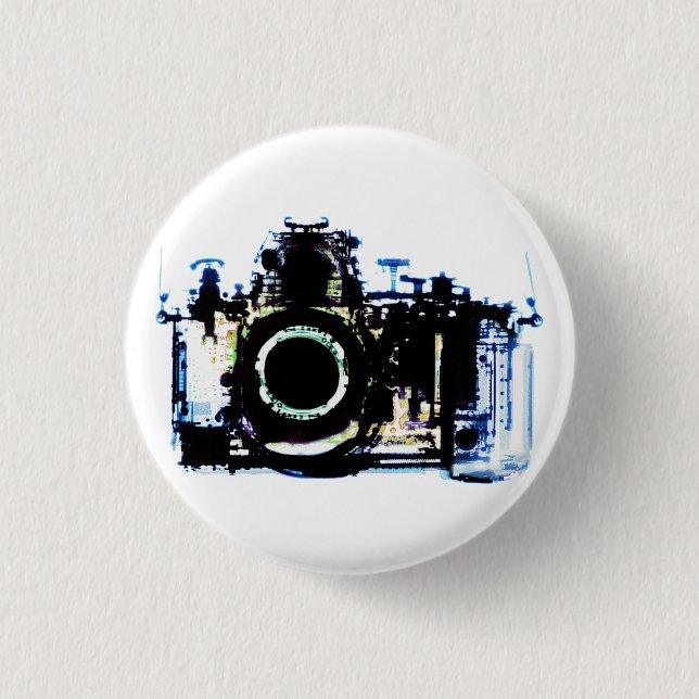 X-RAY VISION CAMERA - ORIGINAL PINBACK BUTTON (Front)